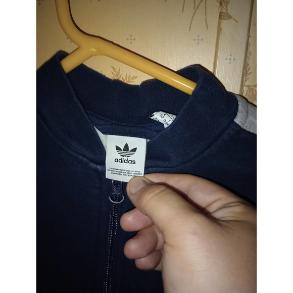 Adidas Samba Style Medium Youth 11-12 Dark Blue 3 Stripes Track Jacket CE 1086 - Picture 2 of 12